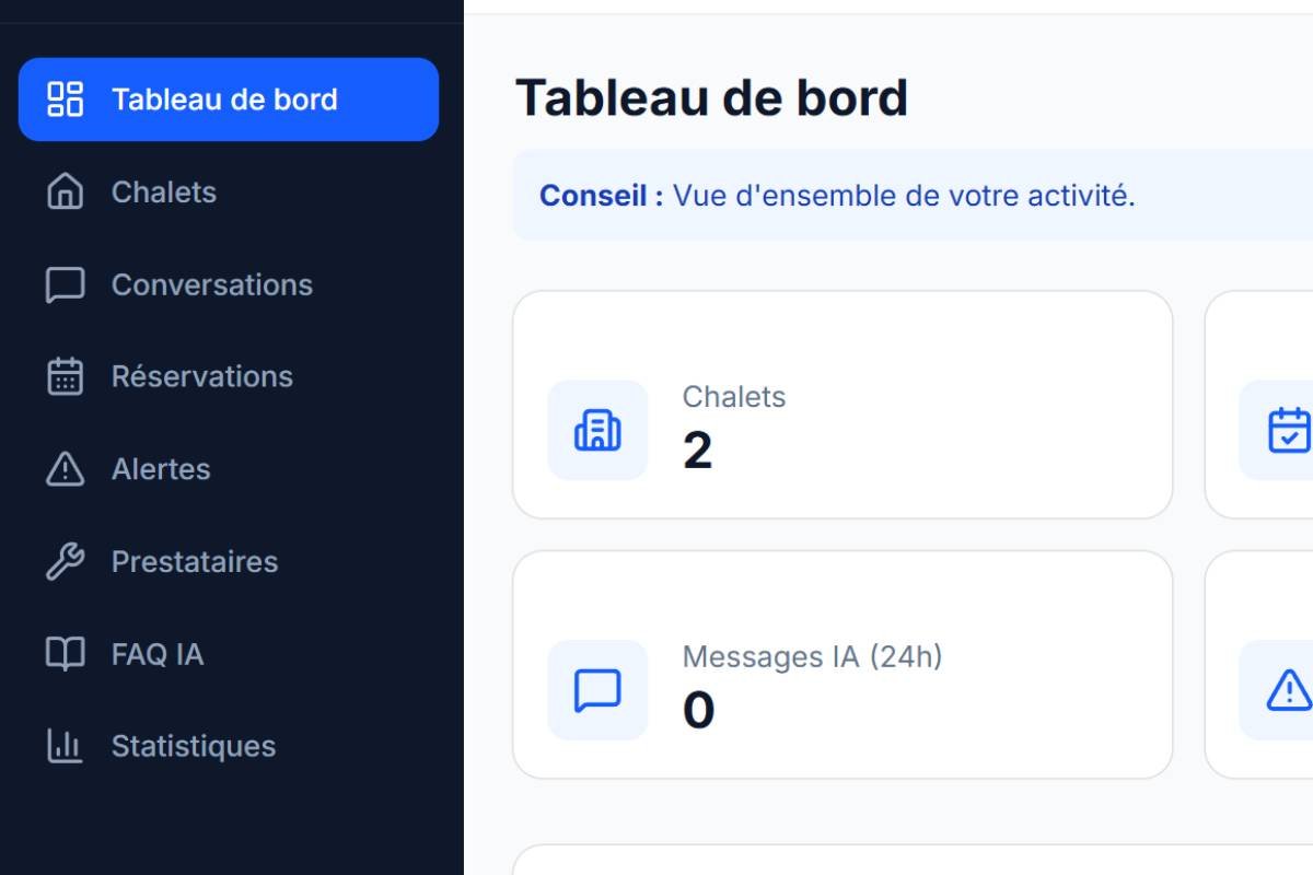 Tableau de bord AlpHost